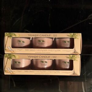 2 NEW Yankee Candle Sun & Sand Trio Set mini jars 1.3oz each